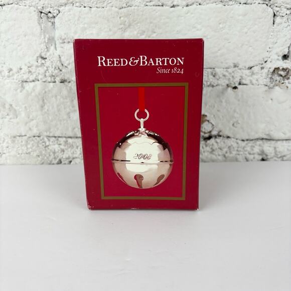 Reed & Barton 2008 Holly Bell Silver Plated Ornament - Picture 1 of 8